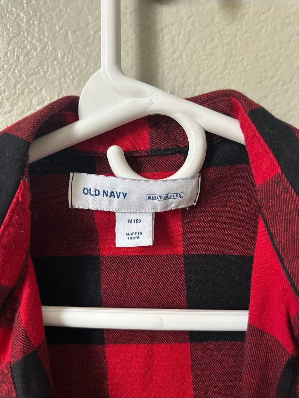 Old Navy Red and Black Buffalo Plaid Button-Down Shirt